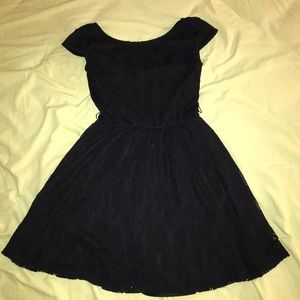 EUC Small Mudd black Lacey skater dress